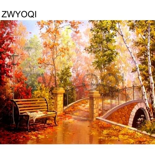 Full Round Diamond mosaic Stone bridge Full Square Diamond embroidery Cross stitch Stone bridge scenery 5D DIY Diamond painting