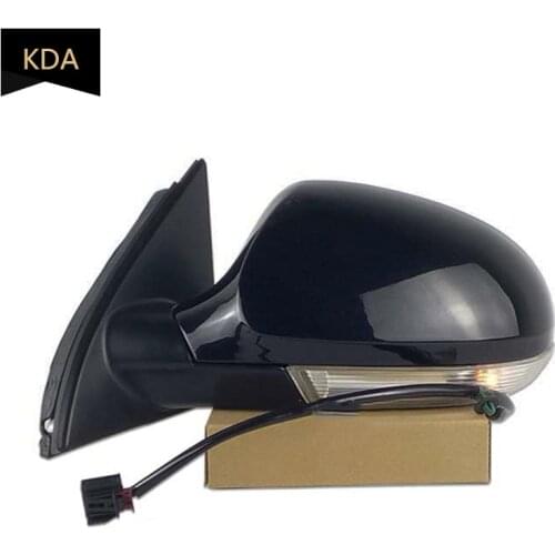 Auto Power Heated Fold Turn Signal 7 10 14 Wires Side Mirror Assembly Black for VW Magotan Passat B6 2007 2008 2009 2010 2011