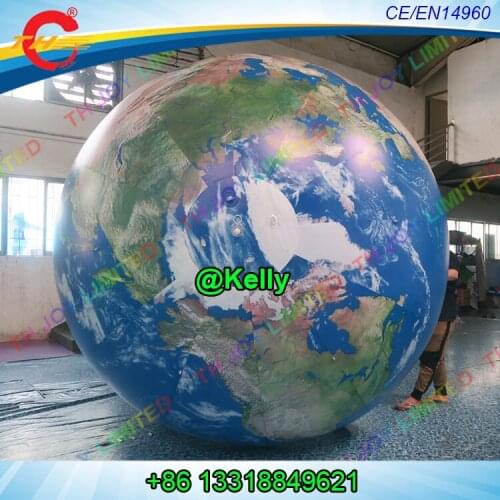 Free shipping to door Commercial Inflatable Earth globe for sale, Big Inflatable Earth Balloon For Outdoor Advertising