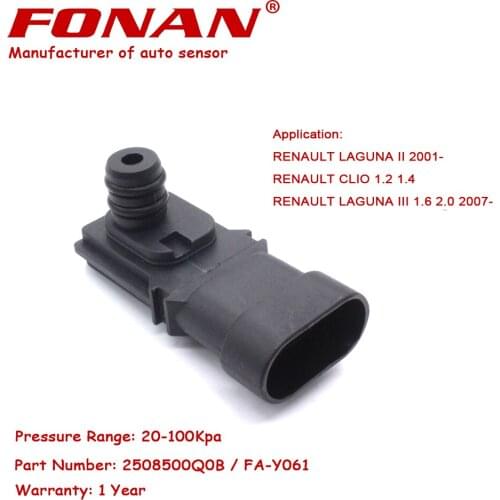 Map Manifold Absolute Pressure Sensor For RENAULT LAGUNA II 2001- CLIO 1.2 1.4 III 1.5DCI 1.6 16V 2.0 16V 2.0DCI 5WK9881