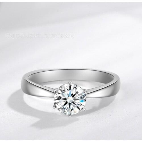 Inspired design new six-claw inlaid carat diamond crown ring exquisite luxury charm ladies anniversary wedding accessories