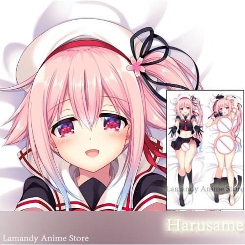 Dakimakura Anime Harusame Kantai Collection Double Sided Print Pillowcase Life Size Body Pillow Cover