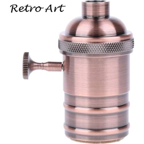 E27 Solid Brass Lamp Socket Vintage Ceiling Pendant Light Bulb Holder