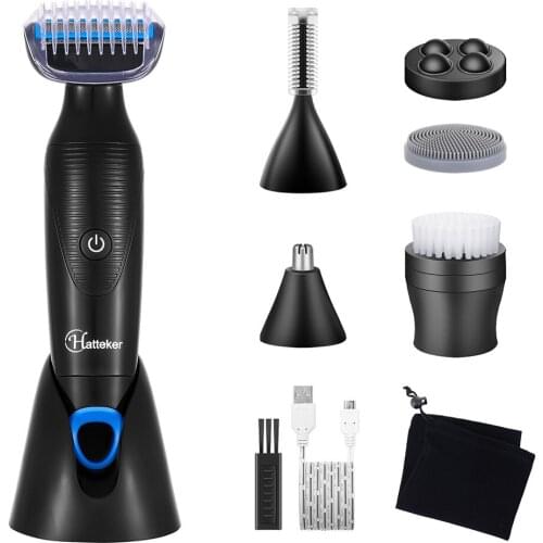 Surker epilator6 in 1 shaving device rechargeable epilator body hair remover nose trimmer facial brush massage eyebrow trimmer