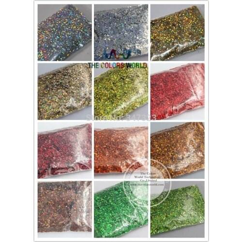 1.5MM 060 24 Holographic Laser glitter colors dust for nail tattoo Art or other DIY decoration 1pack=1200g