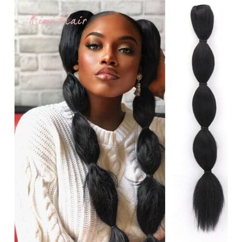 Kimi Hair Long Drawstring Puff Straight Bubble Ponytail Wig Hairpiece Accessories Fashion Synthetic Hair