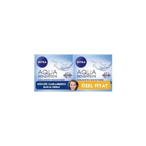 Nivea Aqua Sensation Revitalizing Facial Care Cream 50 ml 1 + 1 Set Advantageous Package