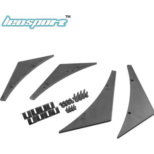 Leosport-Universal Fit Front Bumper Lip Splitter Fins Body Spoiler Canards Valence difuser