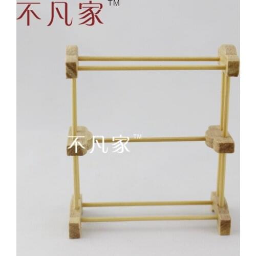 DOLLHOUSE MINIATURE FURNITURE HIGH QUALITY WOODEN TOWEL RACK