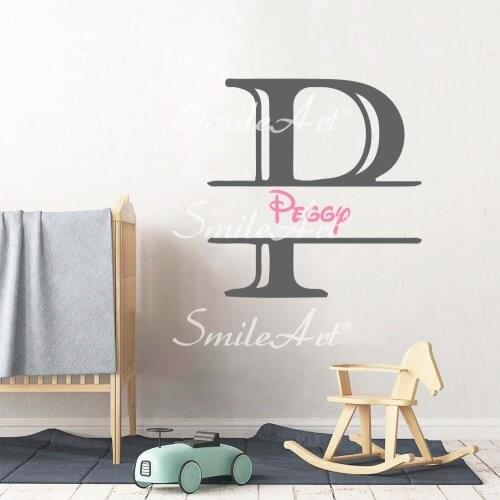 Cartoon Colorful Personalized Name Vinyl Decals Wall Stickers For Baby Kids Rooms Decor Decoration Accessories