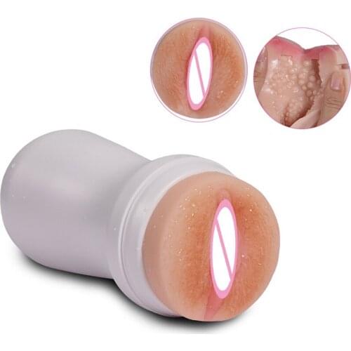 Male Erotic Training Machine Vibrator Sex Toys for Men Manual Aircraft Cup Simulated Inverted Mold Silicone Adult Sex Products