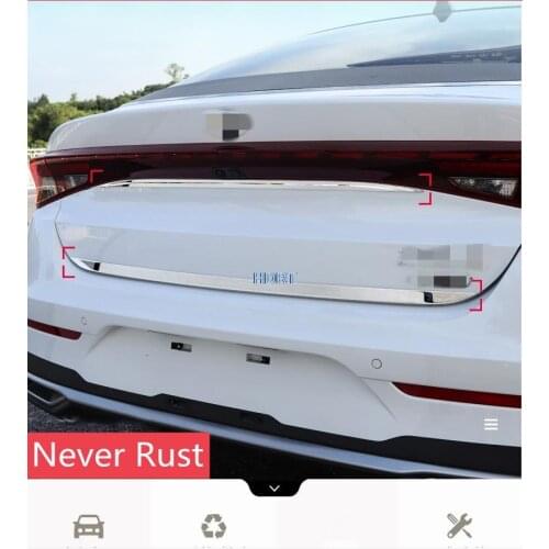 For Kia optima k5 2020 2021 Rear Trunk Tailgate Cover Trim Chrome Door Cover Tail Gate Bumper Molding Garnish Styling