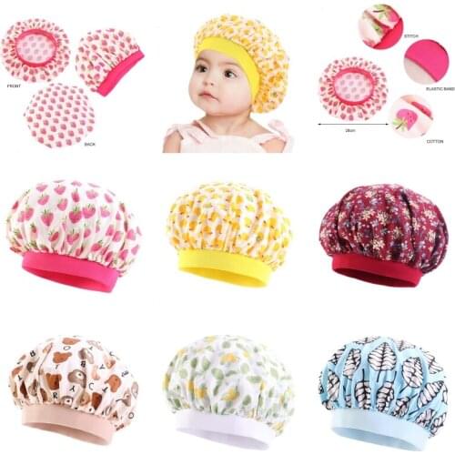 New Childrens Cap Baby Night Hat Cartoon Pattern Printing Hat Home Hat Cute Sleeping Hat Beanie Dome Cap Sweet Style Cap