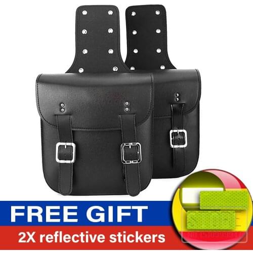 New Motorbiker PU Leather Saddle Bags motorcycle Large Capacity Baggage luggage riding store tooling Saddle Bags