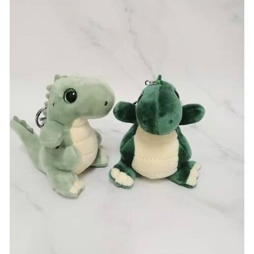 New cute 10cm plush dinosaur Favorite Naughty doll Keychain Bag decoration soft good quality christmas festival gift