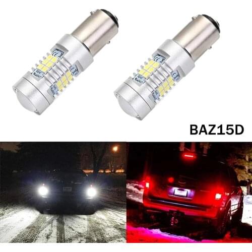 PY21/5W BAZ15D 1157 LED Light Bulbs Double Beam Car LED Bulbs Lamp Red/White DC12-24V