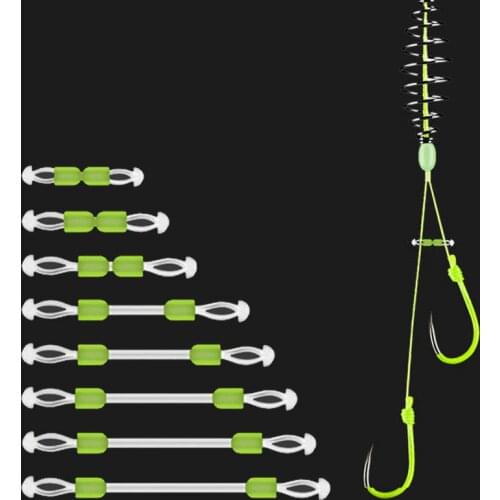 Rompin 15pcs Double Hooks Contactor Device Fishing Line Space Bifurcation Eight Type Space Bean Line Swivel Tying Tool