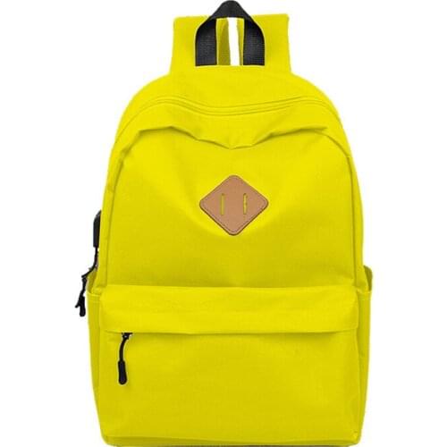 4PCS / LOT Unisex USB Charging Backpack Male Casual Student School Bag Women Travel Backpack Mochila