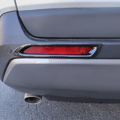 TAJIAN 1Pair Silver ABS Chrome Car Rear Fog Light Lamp Cover Trim Frame Auto Accessories For Toyota RAV4 Wildlander 2020-2021