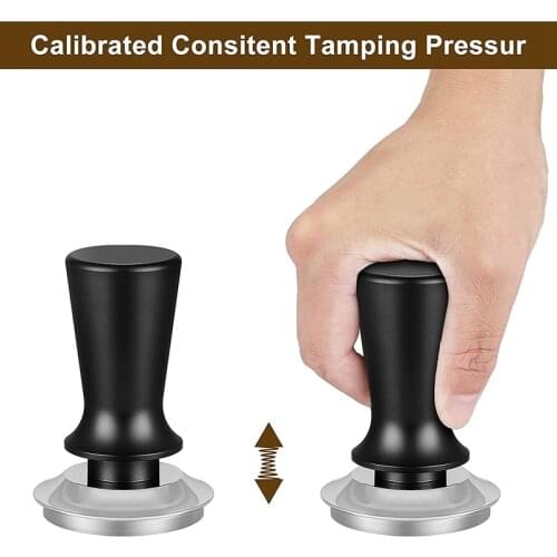 53Mm Calibrated Espresso Coffee Tamper with Spring Loaded Position Limited Design Constant Pressure Hand Tamper