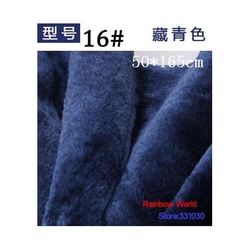 16# deep blue Height Minky fleece plush PV velvet velboa fabric for DIY sewing Stuff toy pet home sleepcoat pillow(50*165cm)