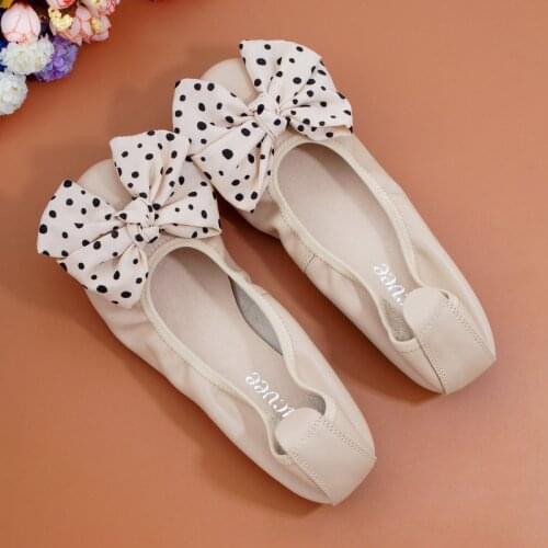 2020 Spring Casual Office Ladies Working Shoes Fashion Brand Plus Size 44 Summer Ballet Flats For Women Slip-on Woman Boat Shoes