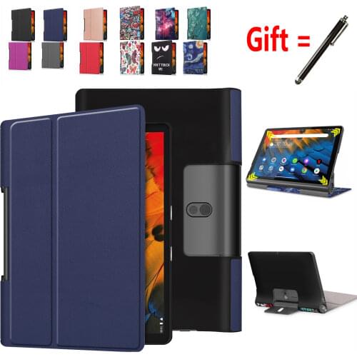 Slim Case for Lenovo Yoga Tab5 10.1 YT-X705F 2019 PU Leather Folding Stand Cover for Lenovo Yoga 10.1inch YT-X705F Tablet Case