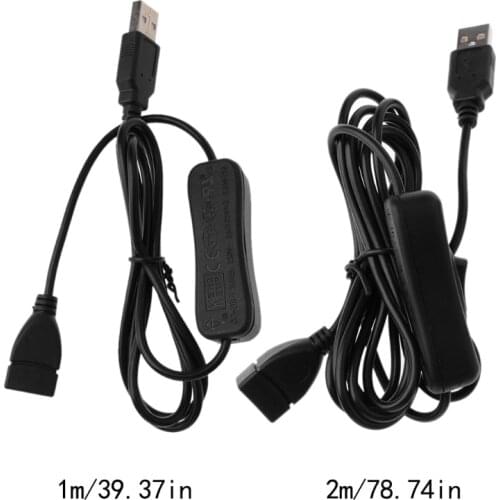 Data Sync USB 2.0 Extender Cord USB Extension Cable With ON OFF Switch for PC USB Fan LED Lamp USB Charger Raspberry Pi