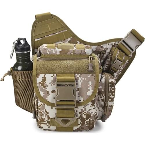 Outdoor Military Tactical Shoulder Bag Waterproof Nylon Camping Travel Hiking Pouch Kettle Bag bolsillo Waist Pack Bag 8 Colors