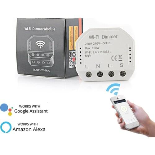 Home DIY Smart WiFi Light LED Dimmer Switch Smart Life/Tuya APP Remote Control Works with Alexa Echo Google 1/2 Way Switch
