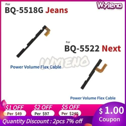 Wyieno For BQ Mobile BQ-5518G Jeans / BQ-5522 Next Power Switch On Off Volume Up Down Ribbon Power Buttons Key Flex Cable