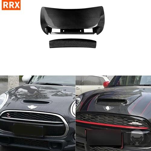 For MINI F55 F56 F57 2015+ Real Carbon Fiber Replacement Hood Air Inlet Refit Special Hardware Exterior Decoration Car Accessory