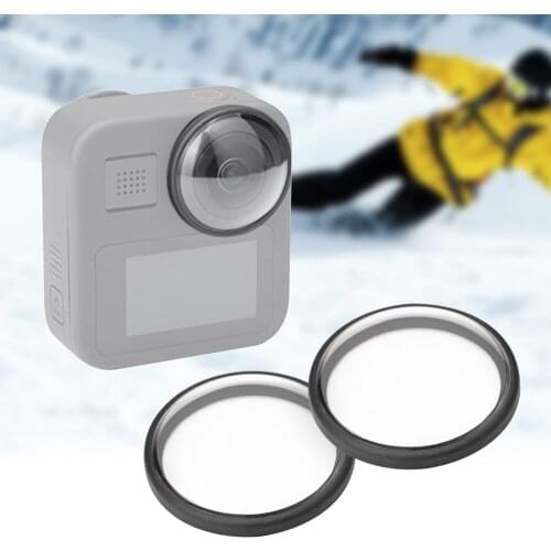Lens Protective Cap For GOPRO MAX Action Camera Waterproof Antiscratch Case 2 PCS Acrylic Transparent Cover For GOPRO Accessory