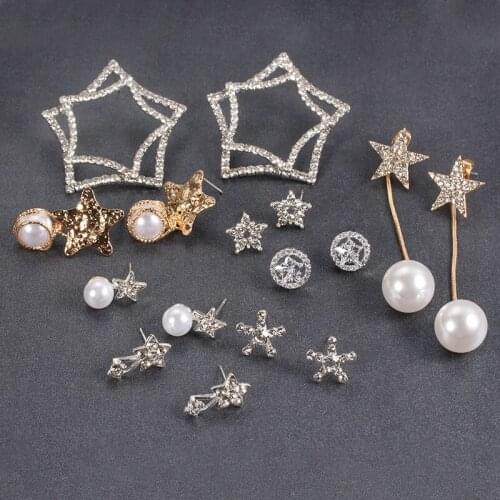 Womens earrings fashion charm stars zircon earrings banquet engagement earrings give girlfriend birthday gifts