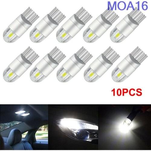 10pcs LED Bulbs White Taillight 168 501 W5W Read Lamp Wedge 3030 2SMD Interior Clearance Car Lights 12V 7000K New