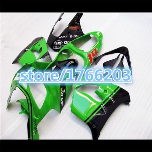 100%NEW Fairing kit ZX9R 00 01 for KAWASAKI Ninja ZX 9R 2000 2001 green black ZX-9R 00-01 zx9r 2000-2001 Fairings