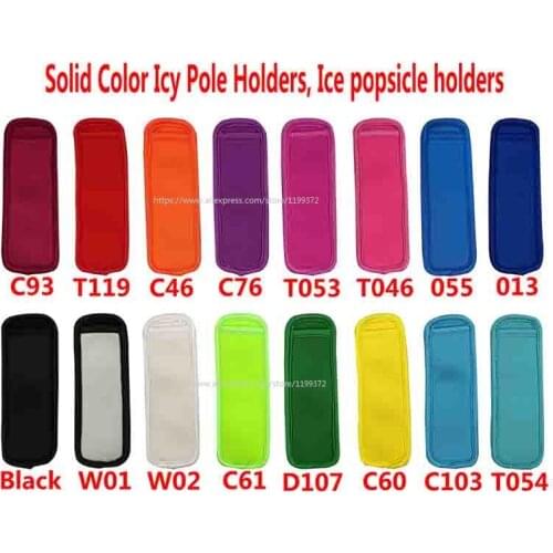 500pcs Fast Ship 12 Colors Popsicle Holder Holders Ice Pop Cream Tool 18X6CM Neoprene Sleeve Sleeves Insulation Children Freezer