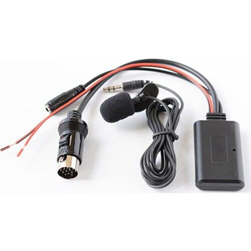 Car Radio Bluetooth AUX Adapter Wireless Audio Input Hands Free Microphone For Kenwood 13-pin CD Stereo