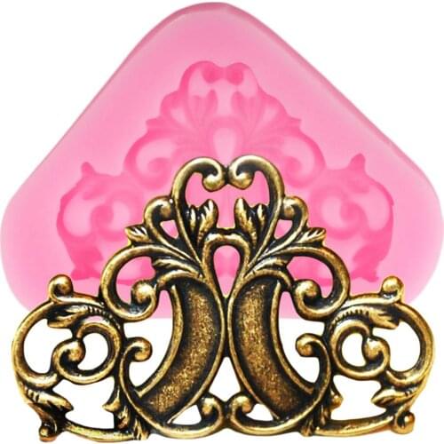 Baroque Scroll Relief Silicone Molds Cake Border Fondant Mold Cake Decorating Tools Candy Polymer Clay Chocolate Gumpaste Mould