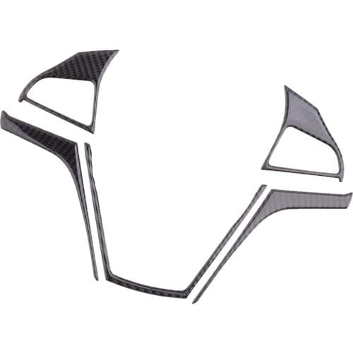 Beler 1 Set Steering Wheel Cover Sticker Trim Fit for Chevrolet Camaro 2013 2014 2015 Car Decoration Carbon Fiber Black