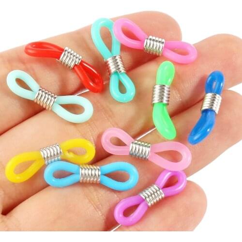 50pcs/lot Candy Color Clear Sport Glasses Rope Eyeglasses Chains Eyewear Accessories Spectacles Holders Eyeglasses Connector