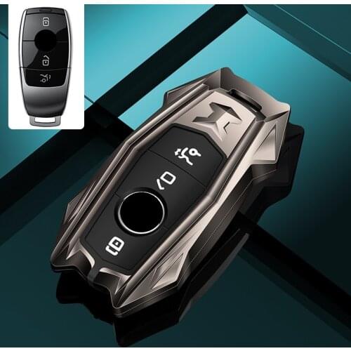 Zinc alloy+silicone Car Key Case Cover for Mercedes Benz AMG A B R E G Class GLK GLA W204 W251 W463
