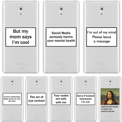 TPU Funny Quote Text Mona Lisa Back Cover For Nokia 7 Plus X6 Soft Silicone Case For Nokia 8 6 5 3 2 1 Phone Case