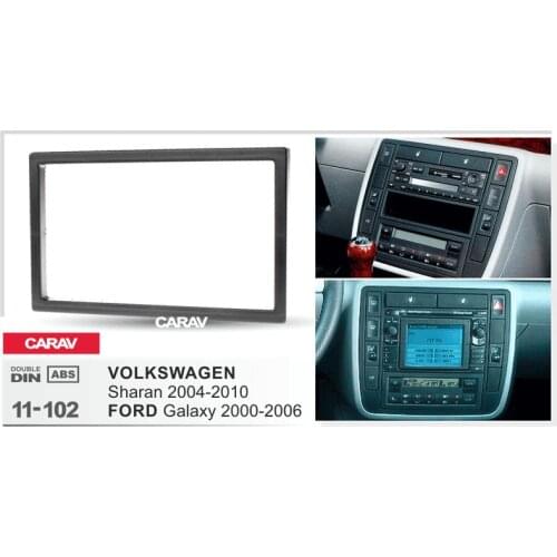 Double Din Fascia For FORD Galaxy VOLKSWAGEN Sharan Radio DVD Stereo Panel Dash Mount Install Trim Kit Refit CARAV 11-102