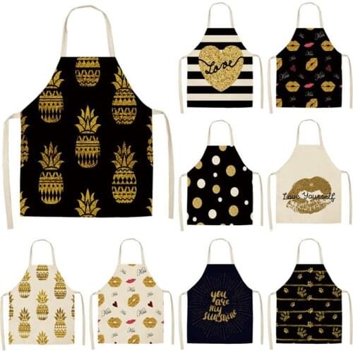 Bronzing geometry Apron for children For home and kitchen barista customizable apron goods for home kitchen Men kitchen apron