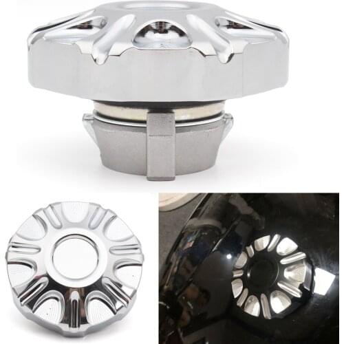 Chrome Motorcycle Fuel Gas Tank Cap Aluminum Oil Cap Cover Decorative Accessories For Harley Street 500 750 2015-2019 Models