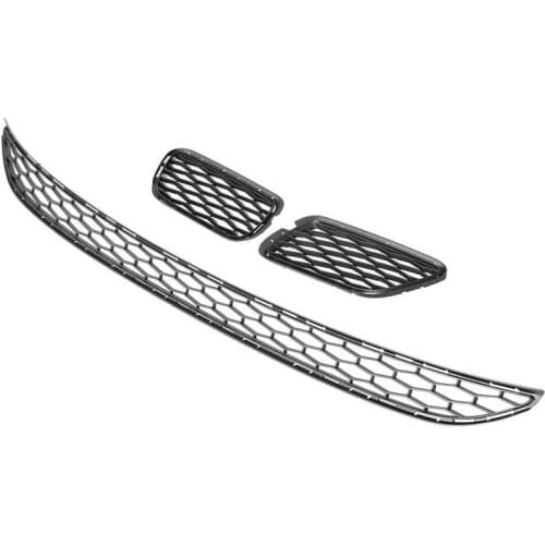 3Pcs Front Bumper Lower Grill Set Grille Cover Fit for Maserati Quattroporte 2014 2015 2016 2017 ABS Car Accessories