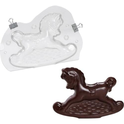 DIY Creative Trojan Horse Chocolate Mold Easy to Clean Plastic Transparent Creativity Cake Decoration Baking Pastry Tools Molds