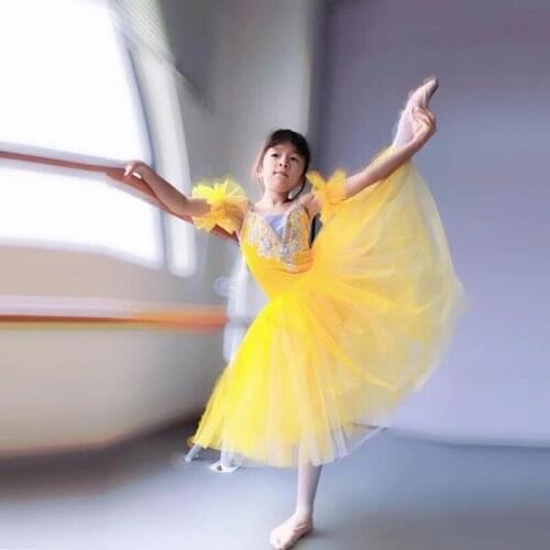 Adult Romantic Professional Ballet Tutu Costume Modern Dance Fairy Long Tulle Dress Show Dance Child Girl Ballet Mujer Kids