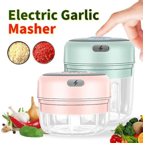 Meijuner Electric Garlic Masher Mini Crusher Wireless Mincer USB-Charging Grinder for Crushed Garlic Ginger Fresh Chili100/250ML
